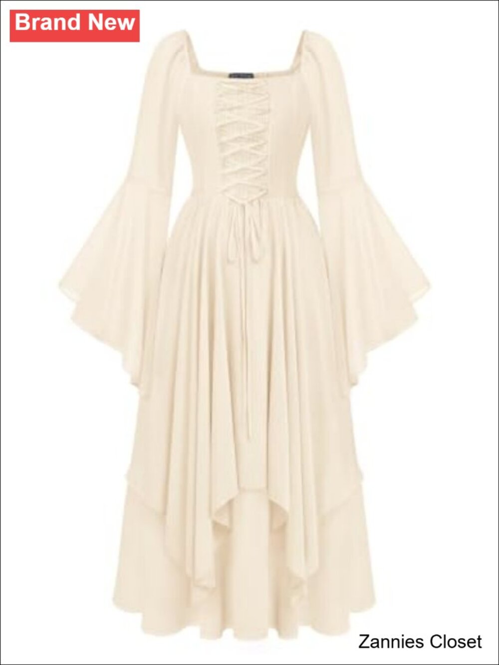 👻 Scarlet Darkness Renaissance Fairy Maxi Dress with Pockets